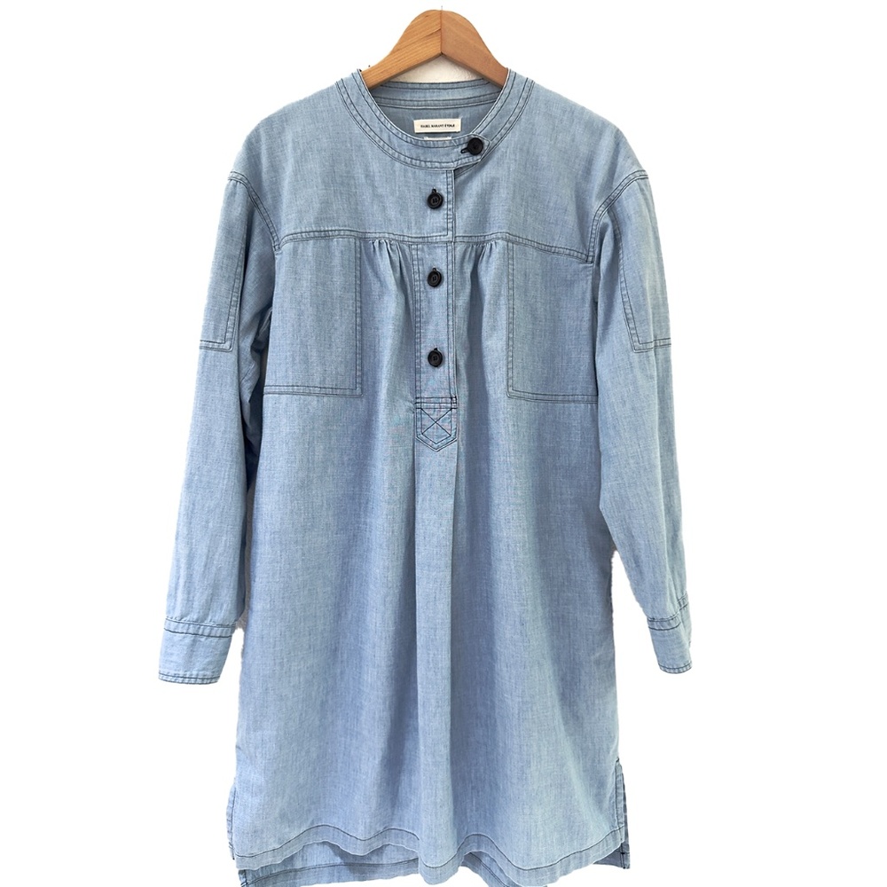 Isabel Marant Etoile - Anise Chambray Dress - Blue - FR 36 (4)